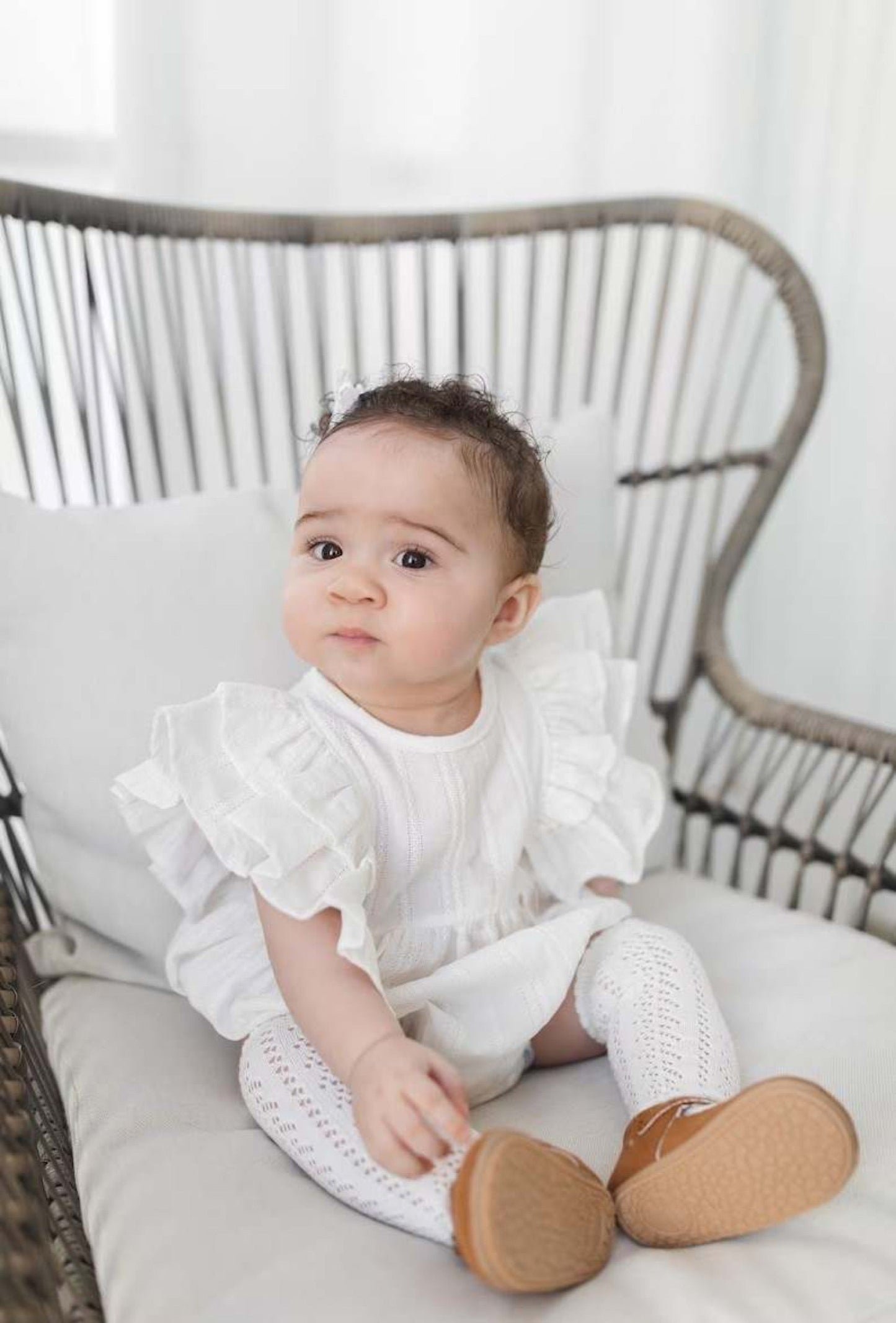 FLUTTER SLEEVE ROMPER - Vintage Blossom