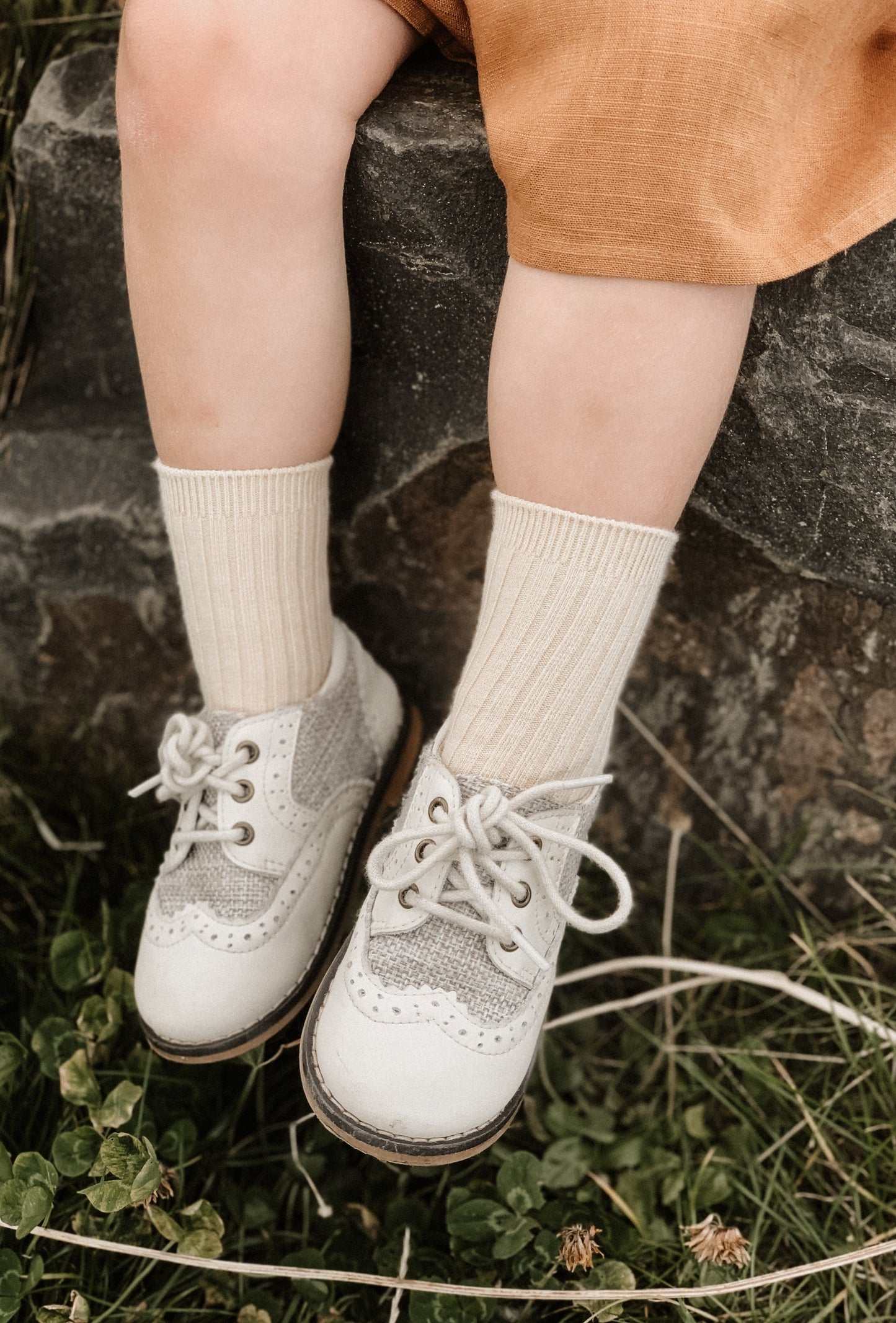 RIBBED MID LENGTH SOCKS - 5 COLOURS - Vintage Blossom