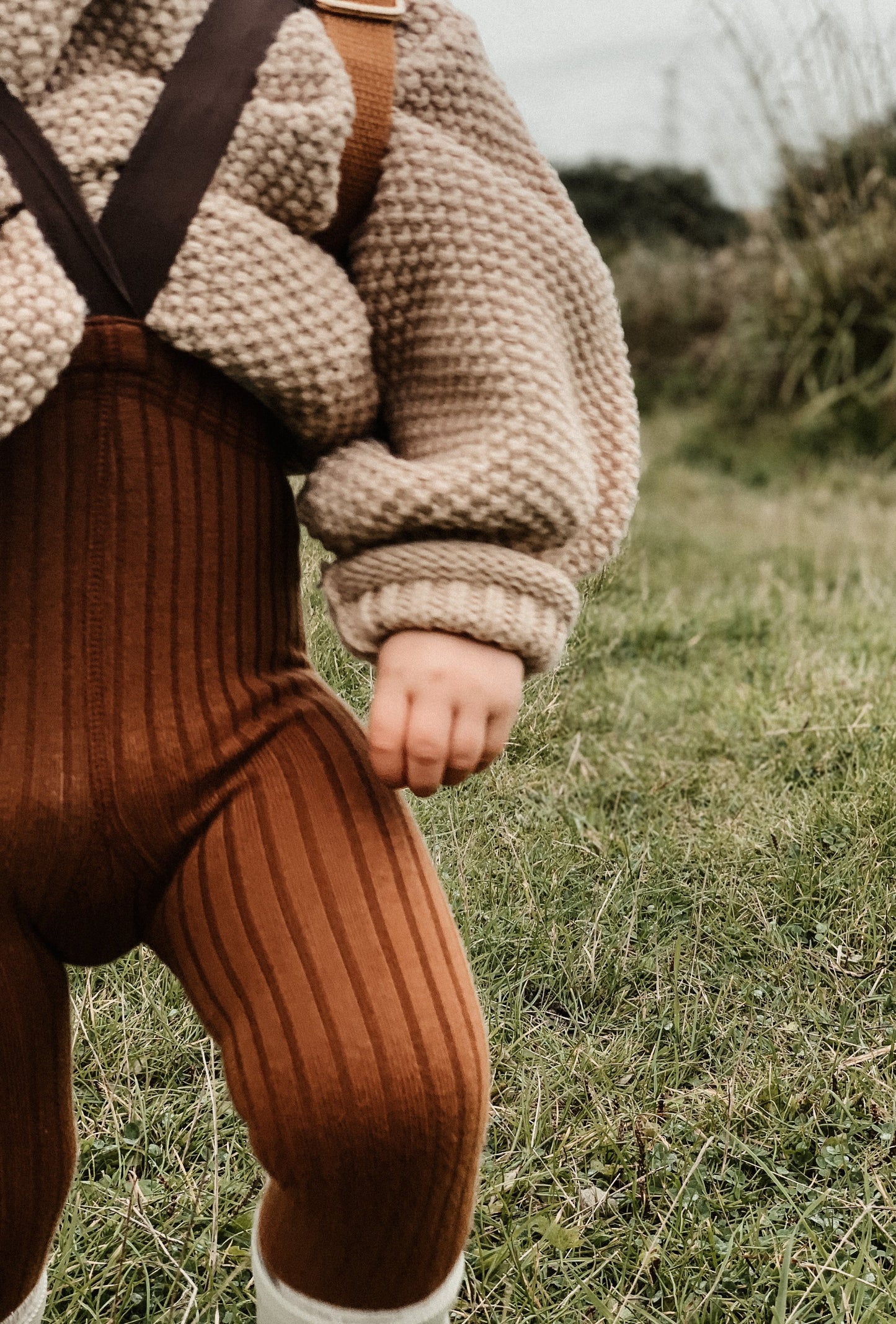 RIBBED BRACED LEGGINGS - Vintage Blossom