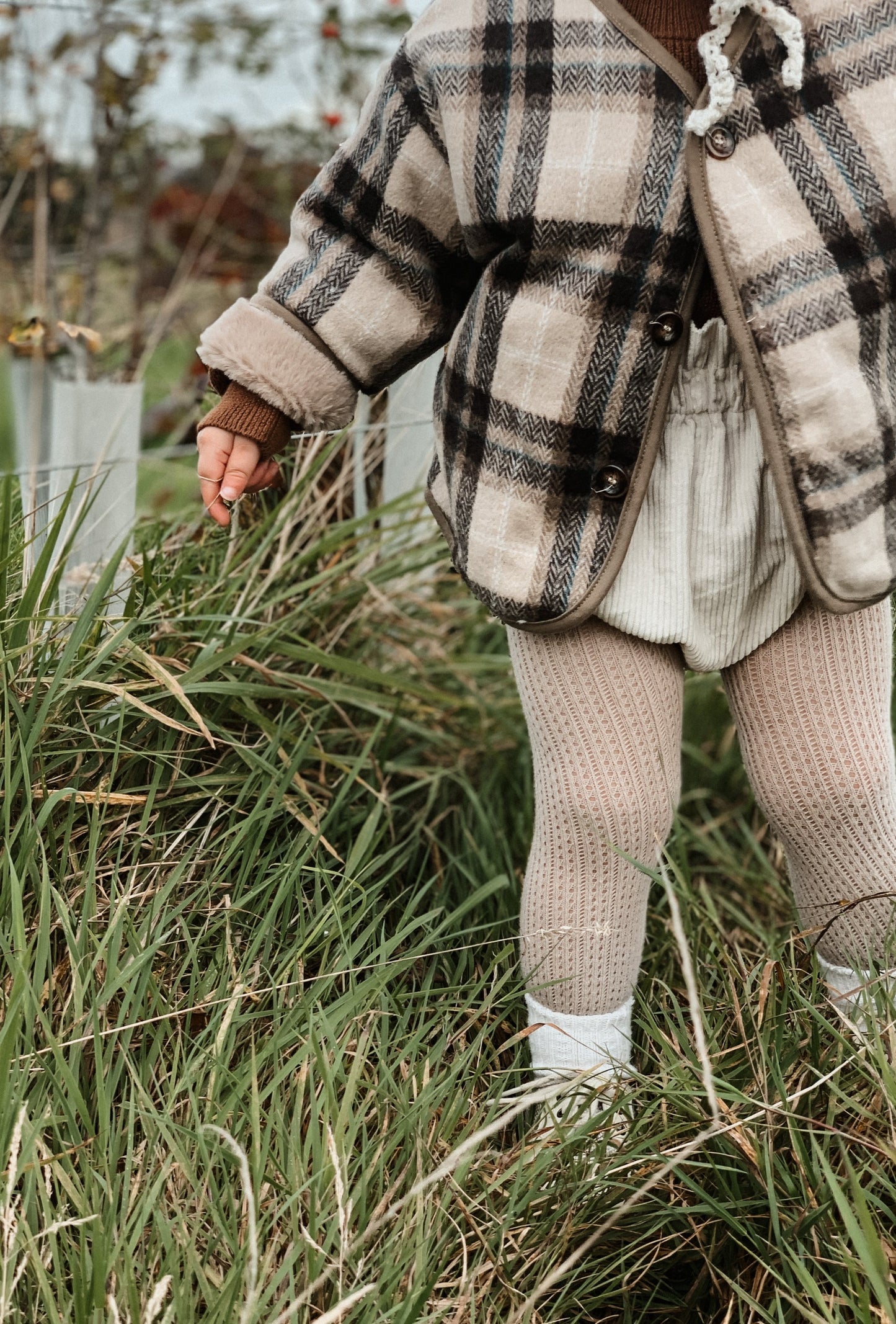 BRUSHED COTTON CHECKED JACKET - Vintage Blossom