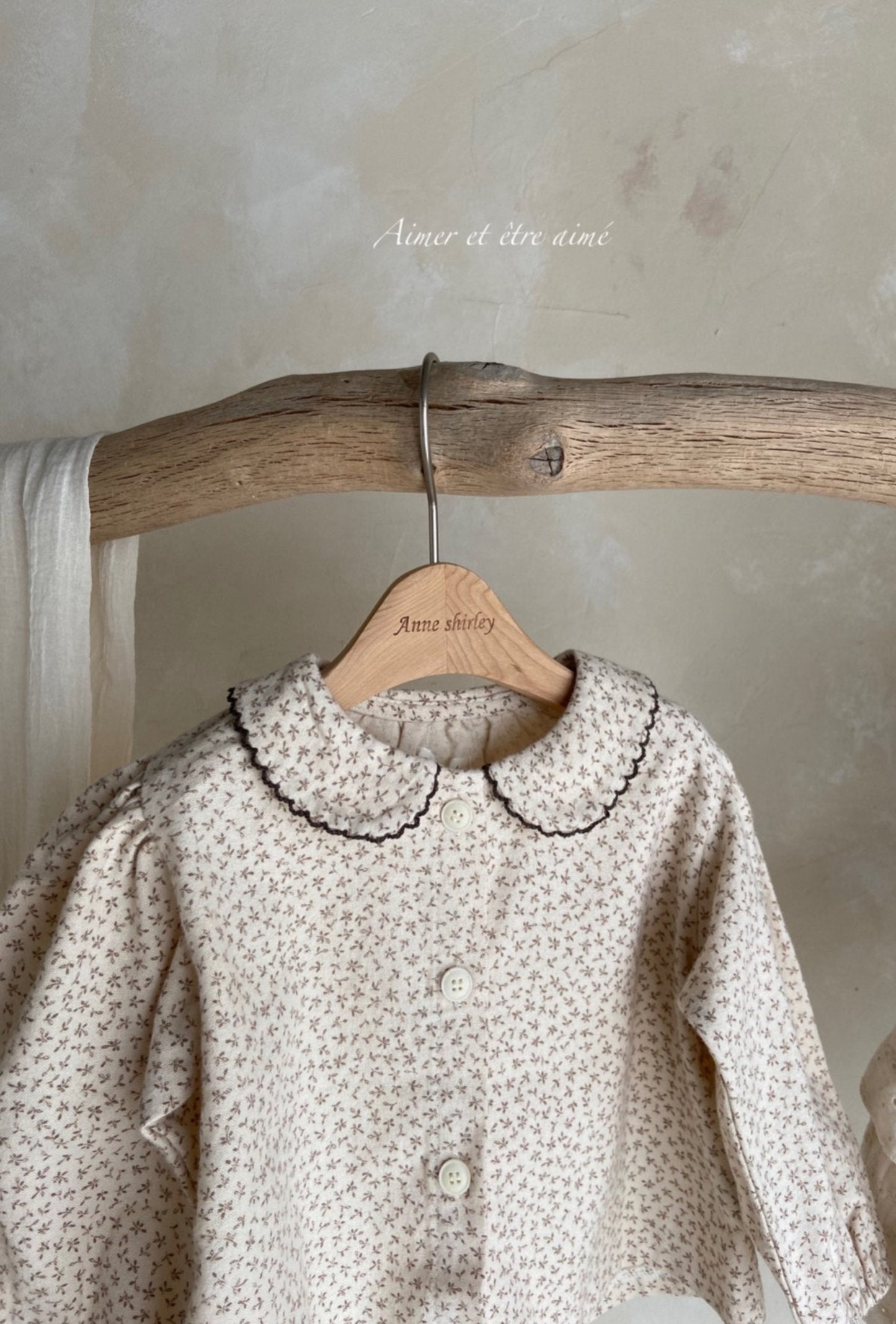 PETER PAN COLLAR MUSLIN BLOUSE - Vintage Blossom