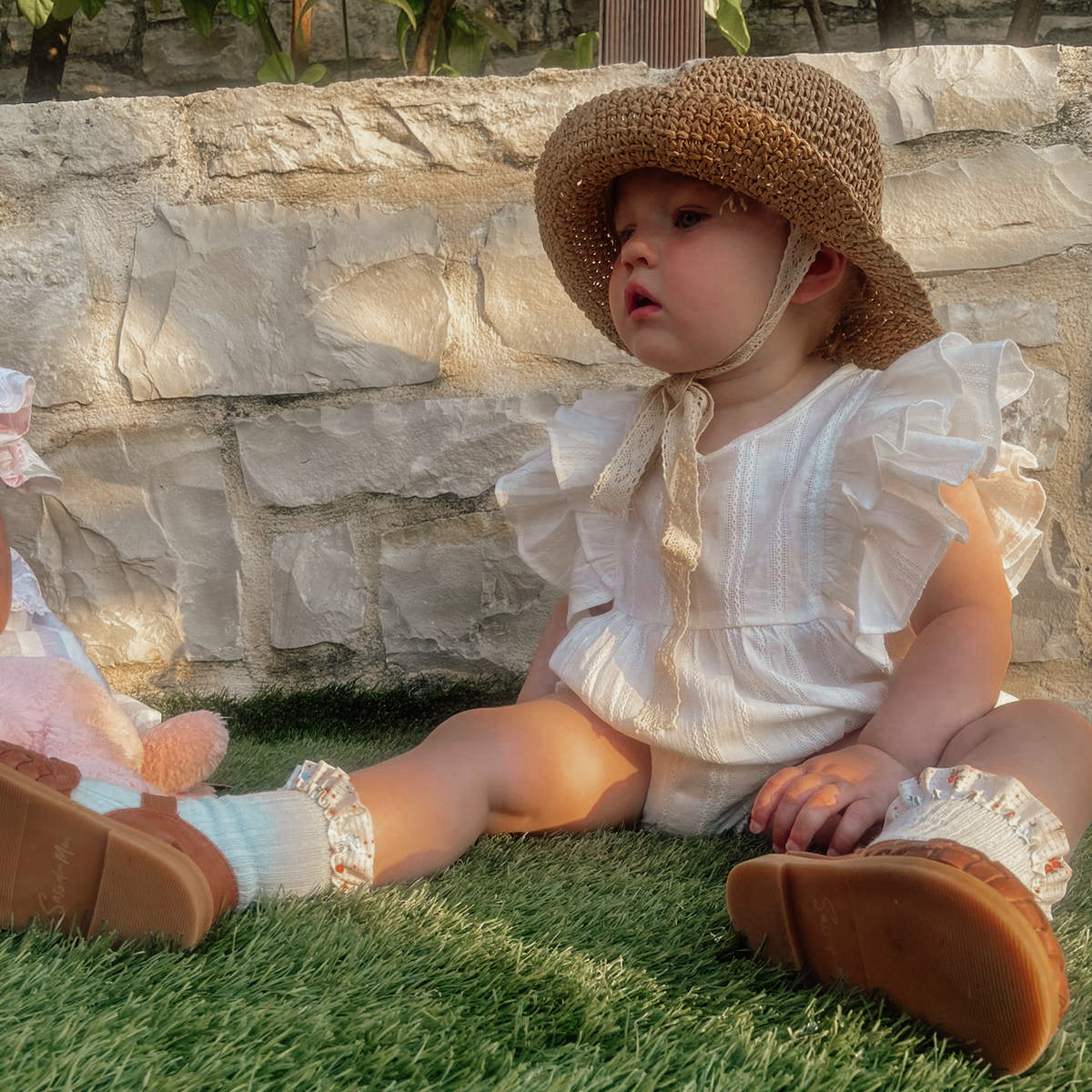 FLUTTER SLEEVE ROMPER - Vintage Blossom