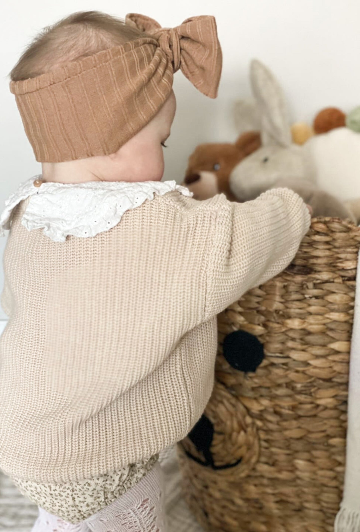 TEDDY OVERSIZED KNIT JUMPER IN BEIGE - Vintage Blossom