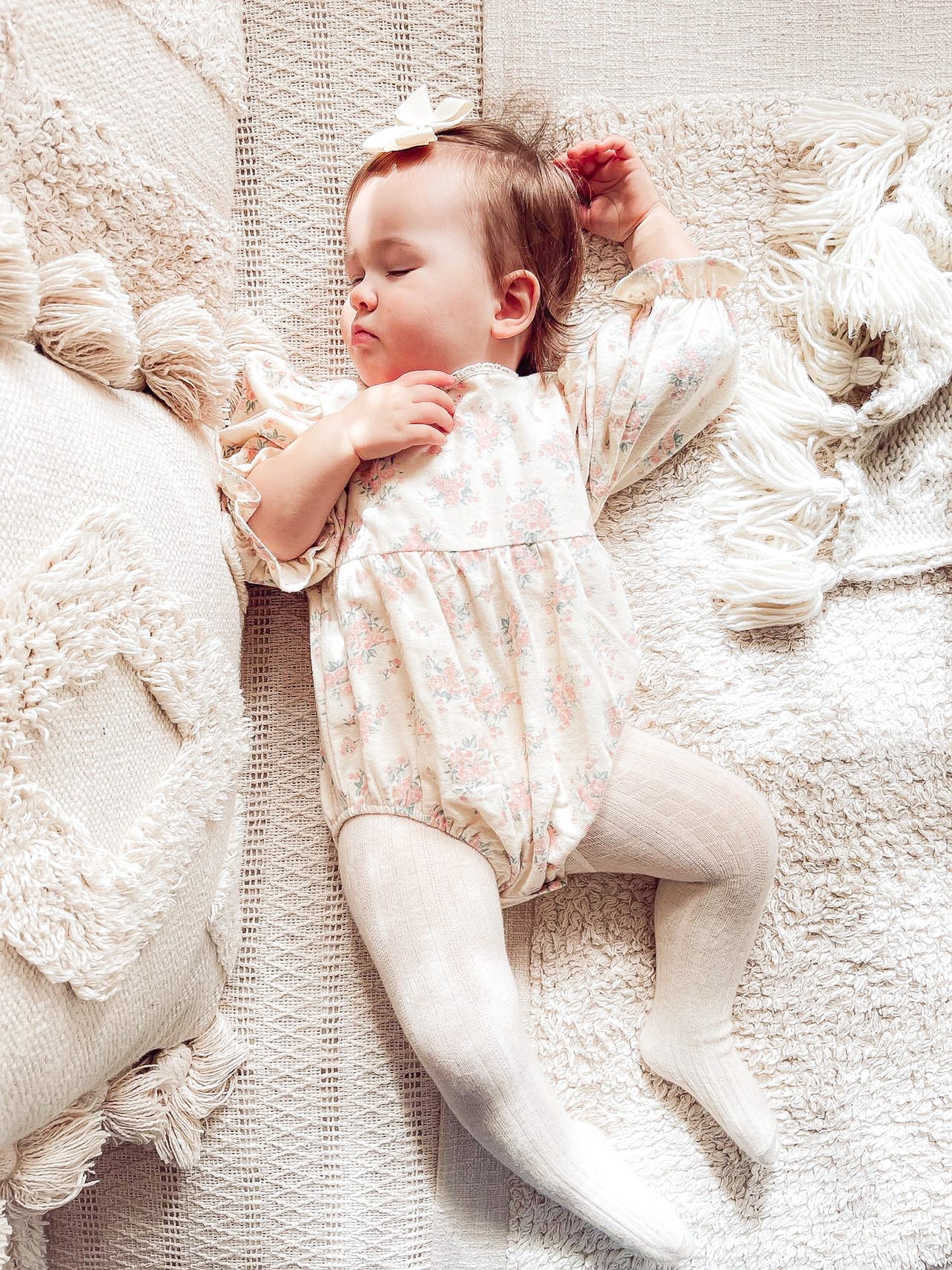 JULIET BRUSHED COTTON FLORAL SIBLING ROMPER - Vintage Blossom