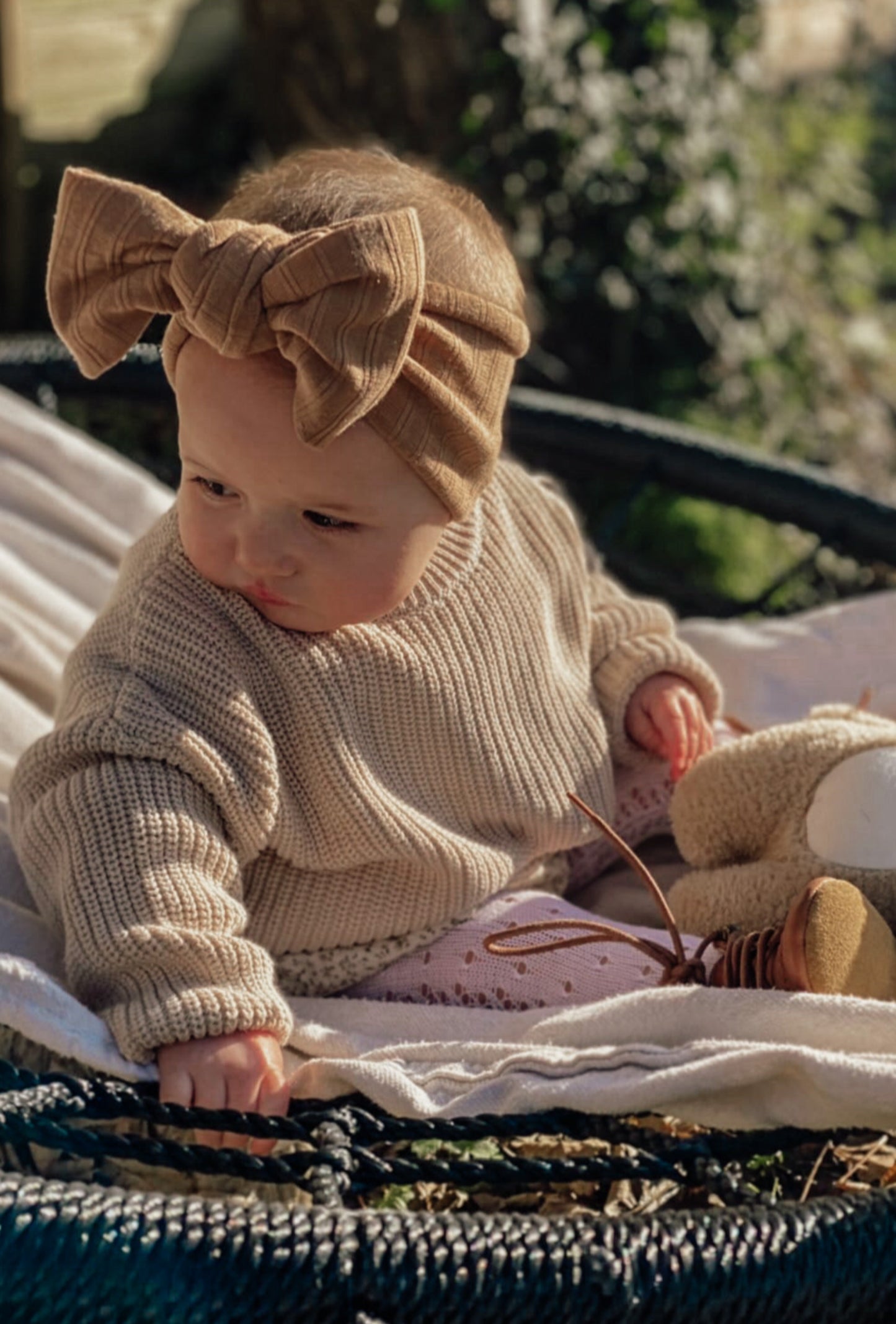 TEDDY OVERSIZED KNIT JUMPER IN BEIGE - Vintage Blossom