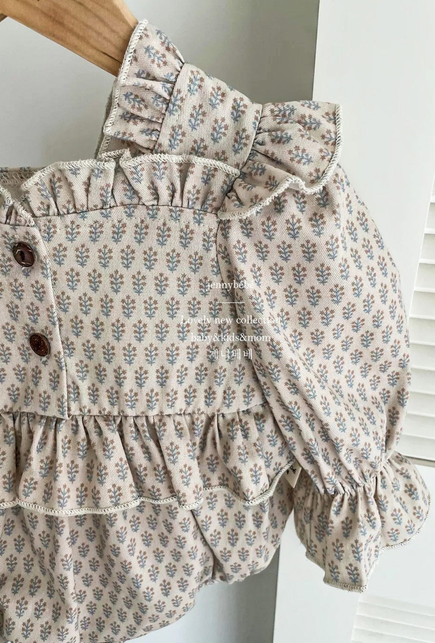 BEATRICE VINTAGE PRINT RUFFLE TUTU ROMPER - Vintage Blossom