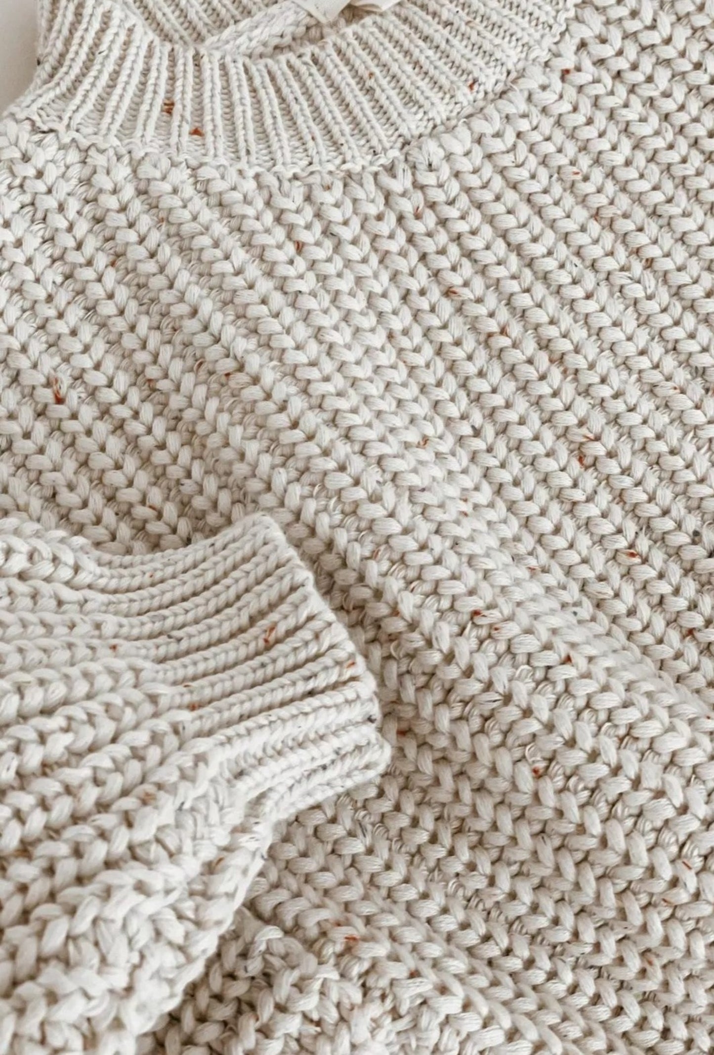 SPECKLED OVERSIZED KNIT JUMPER - Vintage Blossom