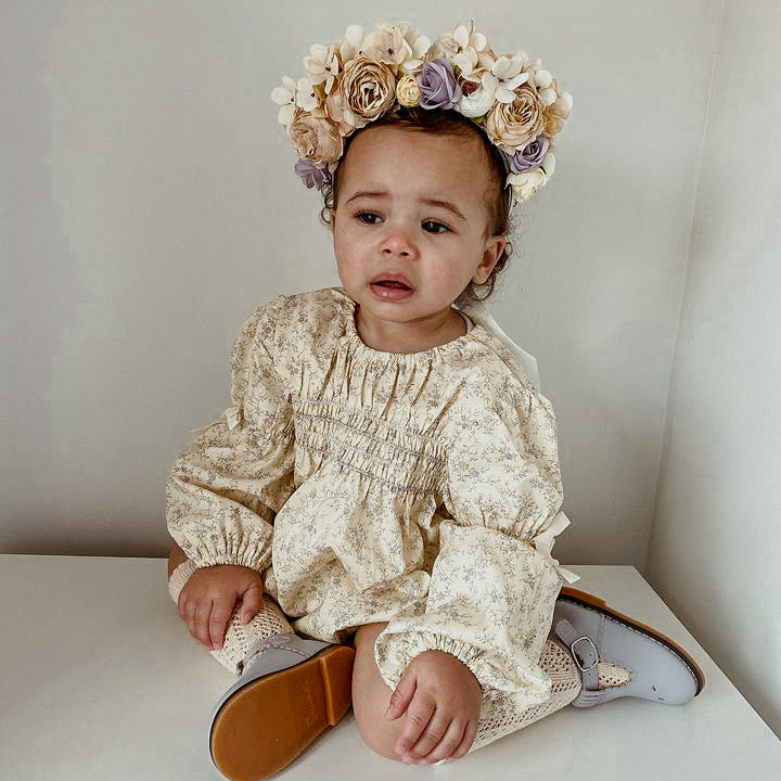 BELLA SMOCKING ROMPER - Vintage Blossom