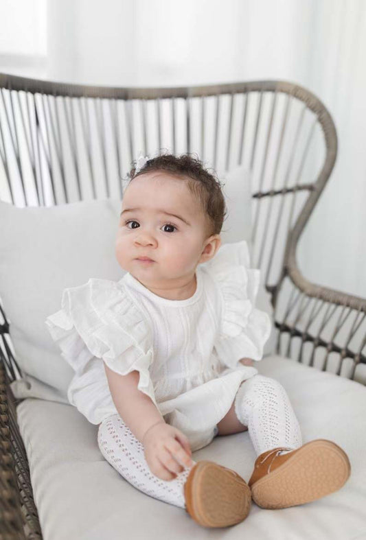 FLUTTER SLEEVE ROMPER - Vintage Blossom