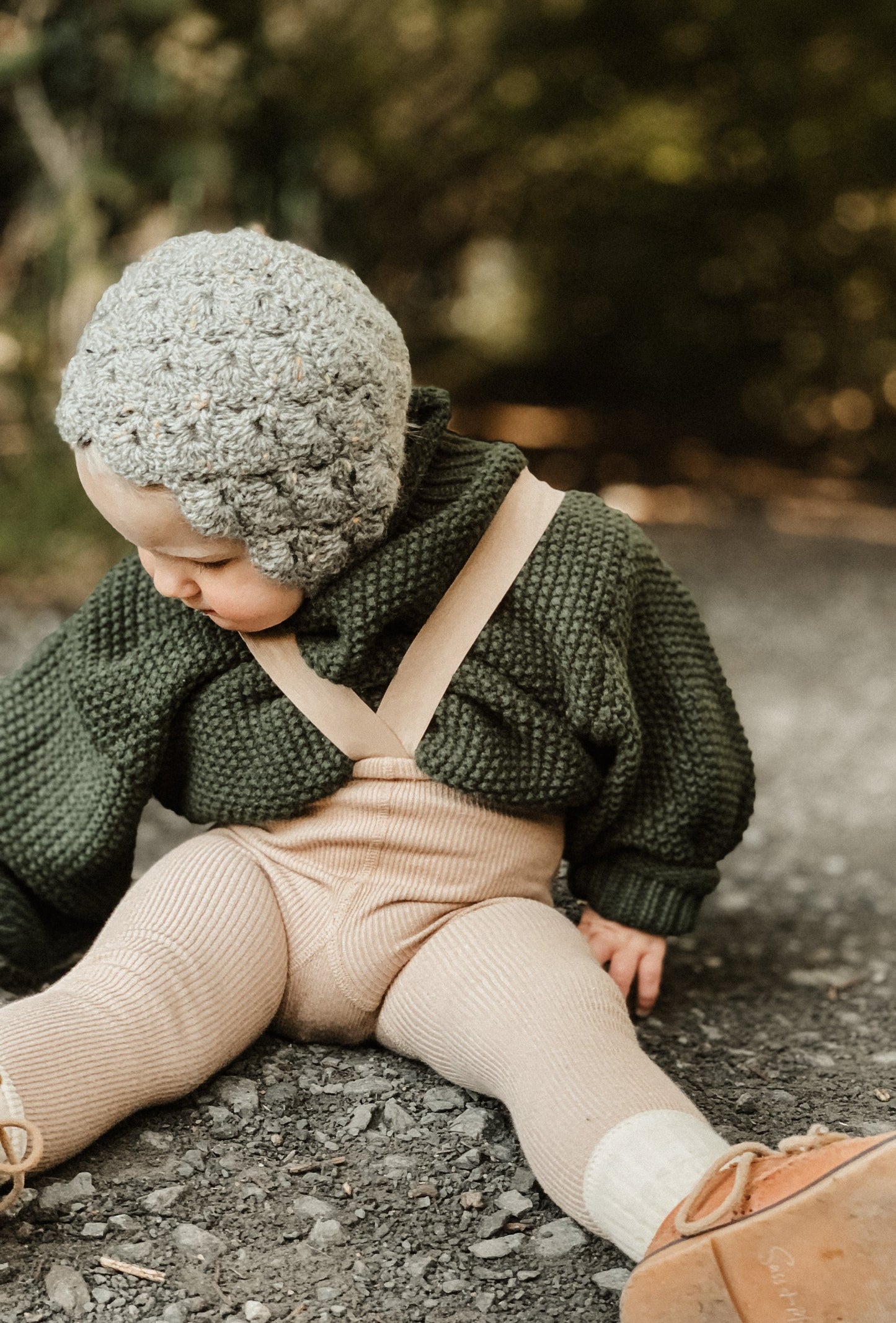 BOTTLE GREEN OVERSIZED KNIT JUMPER - Vintage Blossom