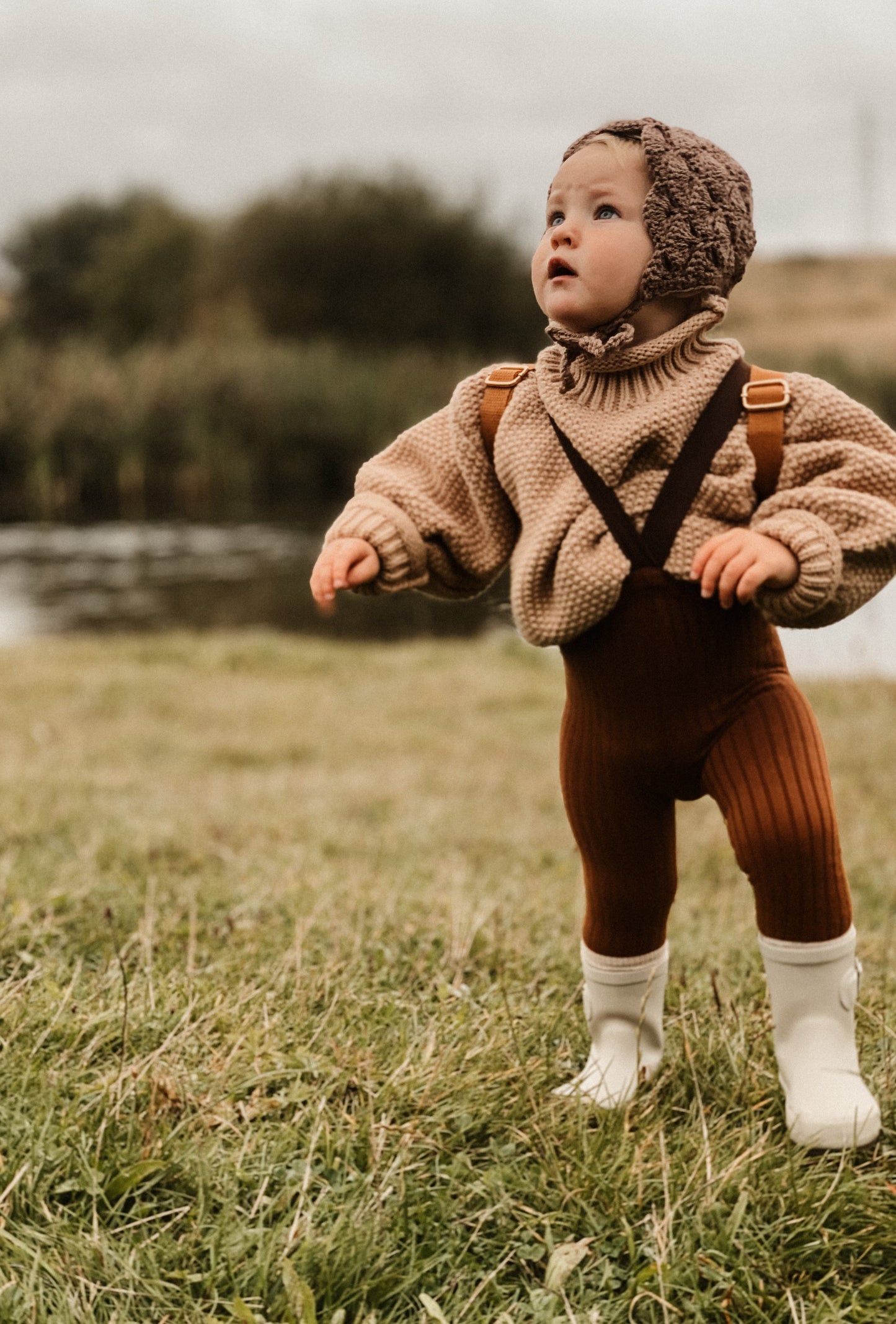 CAMEL OVERSIZED KNIT JUMPER - Vintage Blossom
