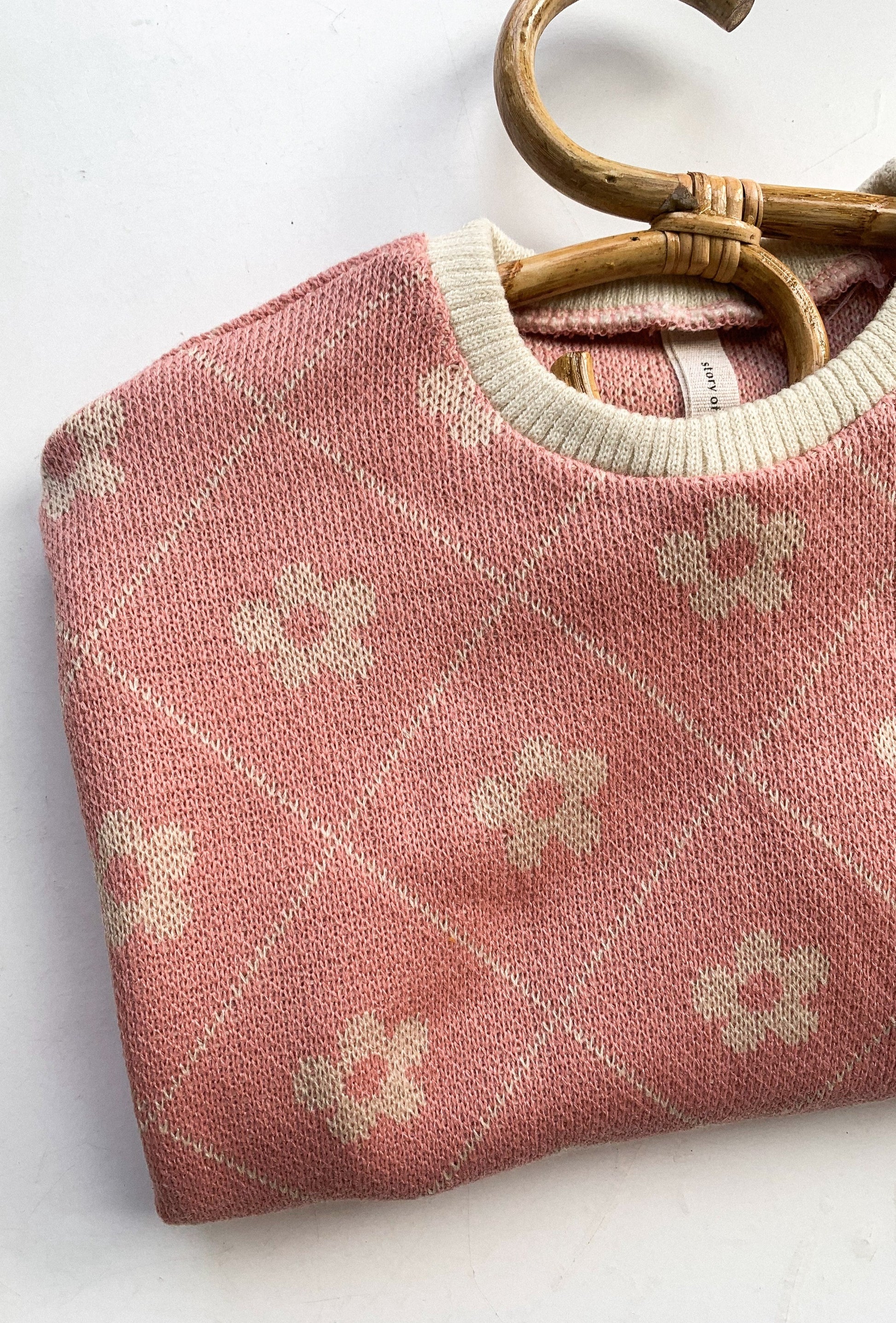 FINE KNIT PRINT ROMPER IN VINTAGE ROSE - Vintage Blossom