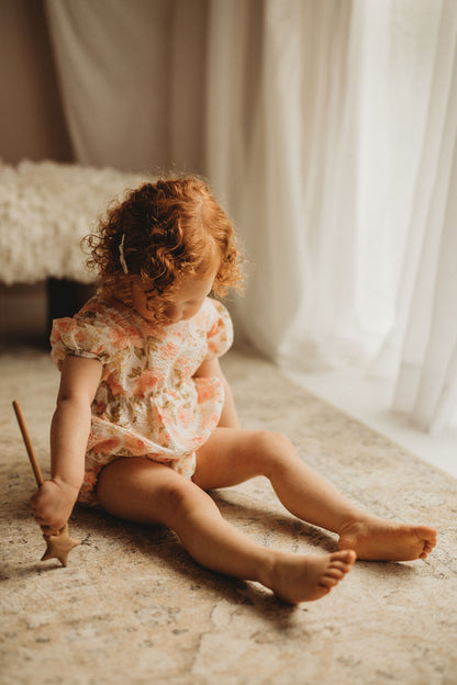 BLOSSOM TEXTURED LIGHTWEIGHT COTTON ROMPER - Vintage Blossom