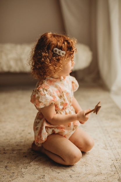 BLOSSOM TEXTURED LIGHTWEIGHT COTTON ROMPER - Vintage Blossom