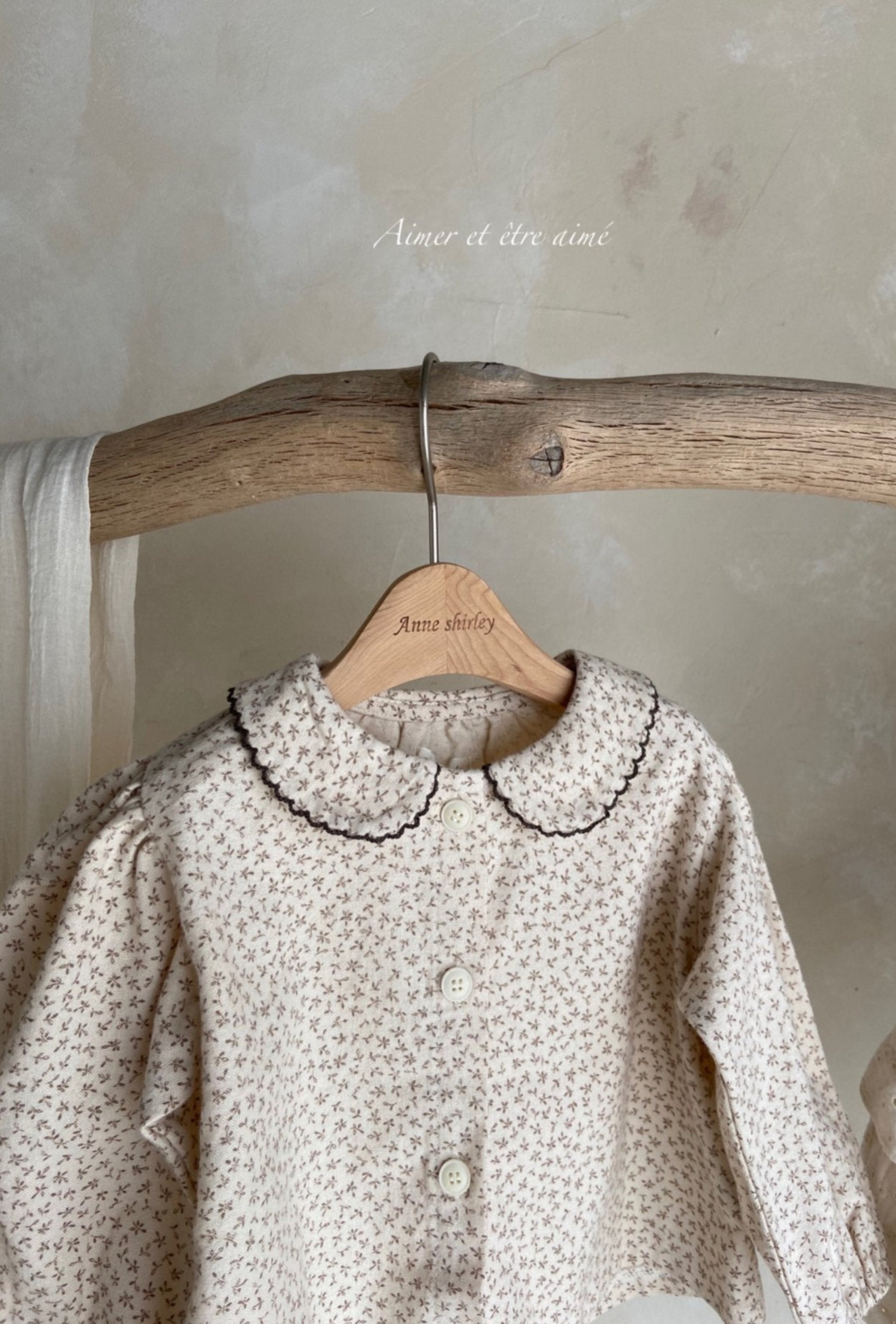 PETER PAN COLLAR MUSLIN BLOUSE - Vintage Blossom