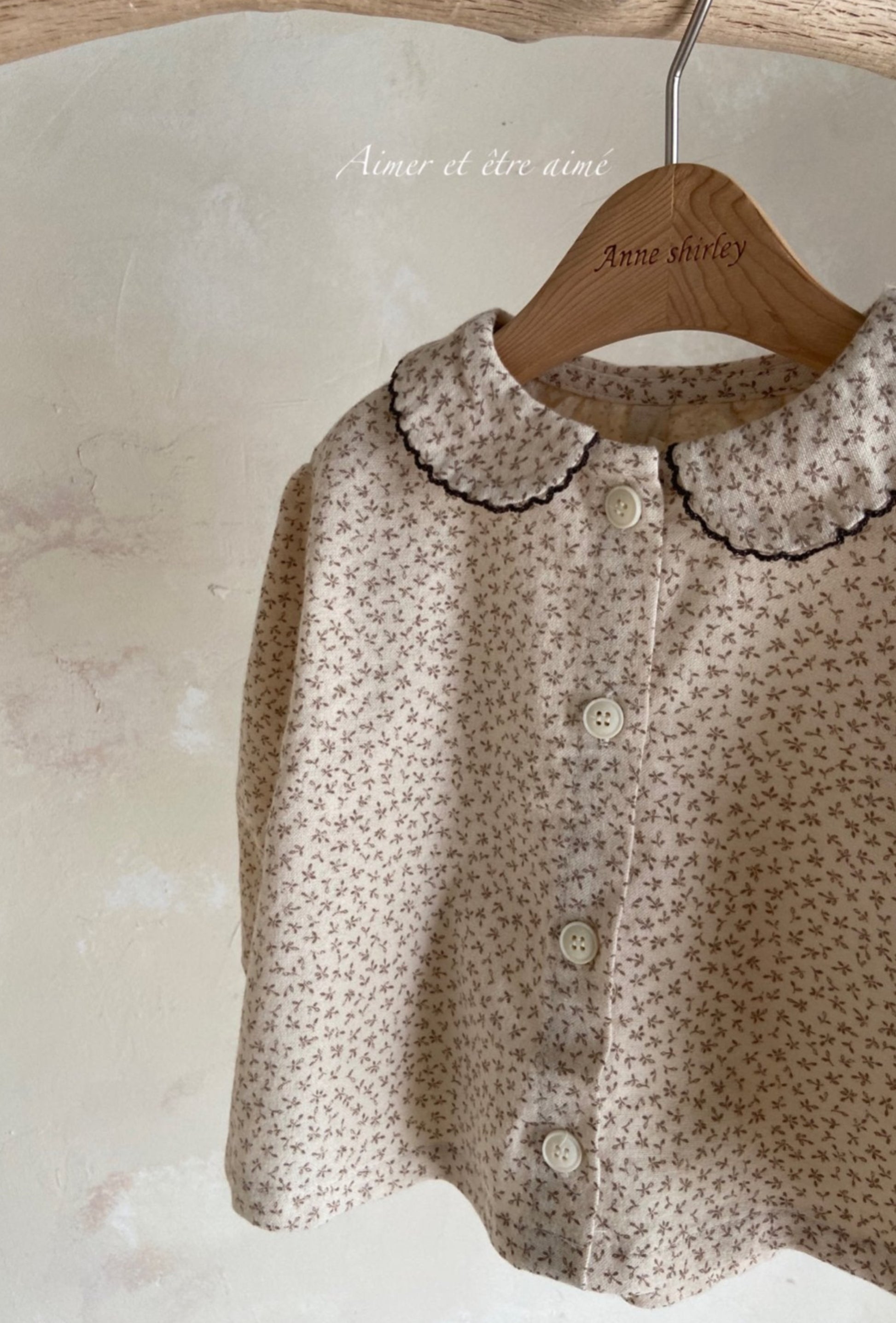 PETER PAN COLLAR MUSLIN BLOUSE - Vintage Blossom