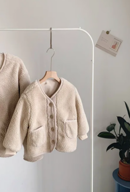 PEARL TEDDY JACKET IN CREAM - Vintage Blossom