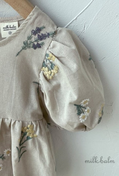 Provance Embroidered Romper - Vintage Blossom