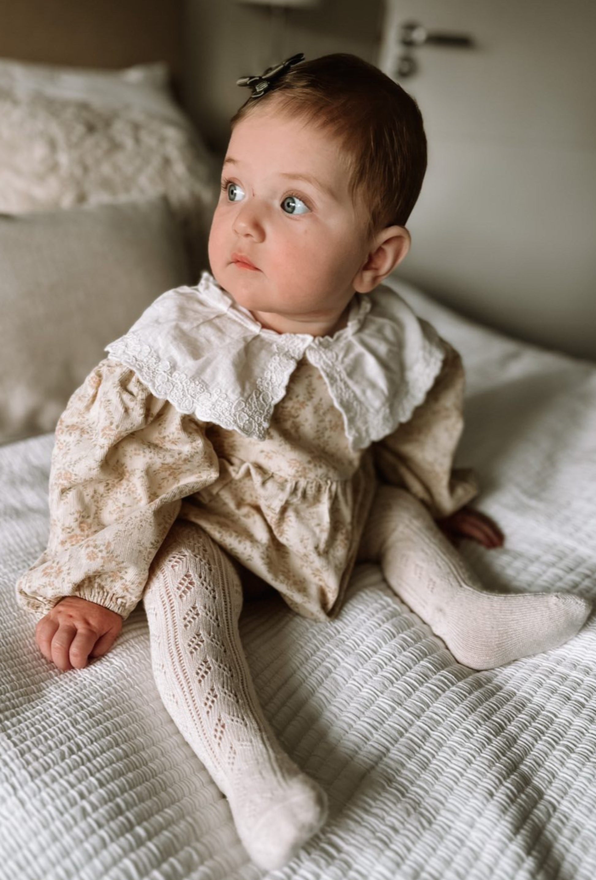 ELSIE CORDUROY OVERSIZED COLLAR ROMPER - Vintage Blossom
