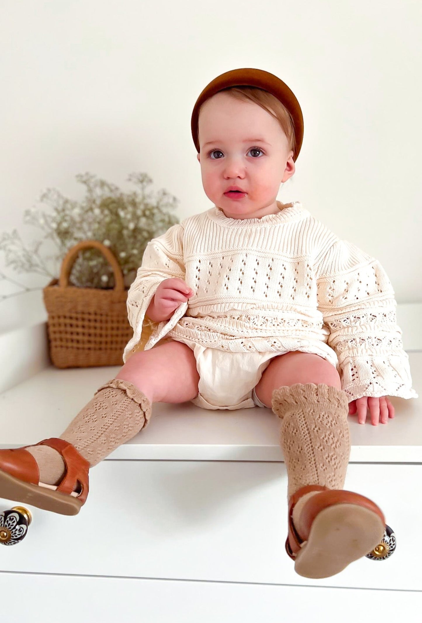 FLORENCE TIERED RUFFLE KNIT JUMPER - Vintage Blossom