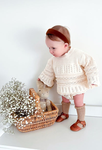 FLORENCE TIERED RUFFLE KNIT JUMPER - Vintage Blossom
