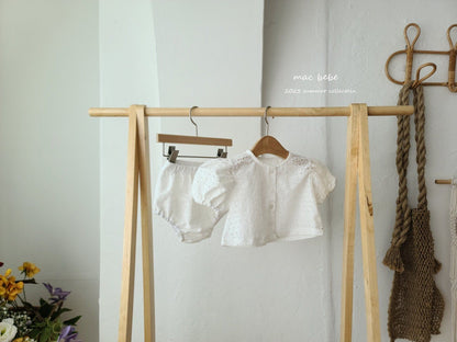 BRODERIE CARDIGAN SET