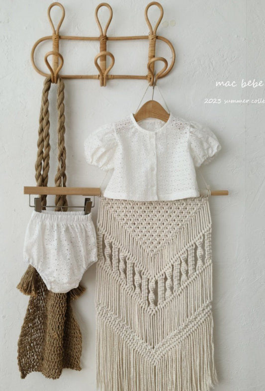 BRODERIE CARDIGAN SET
