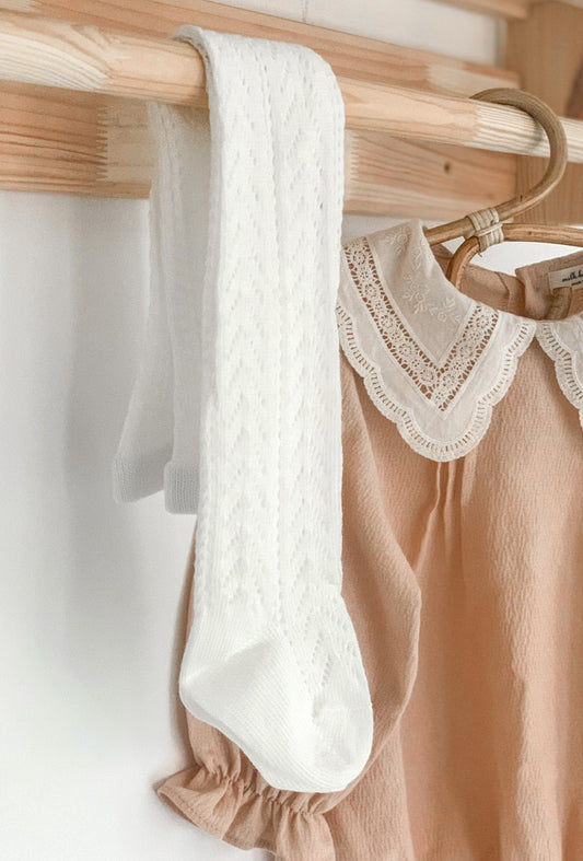 OPENWORK TIGHTS IN IVORY - Vintage Blossom