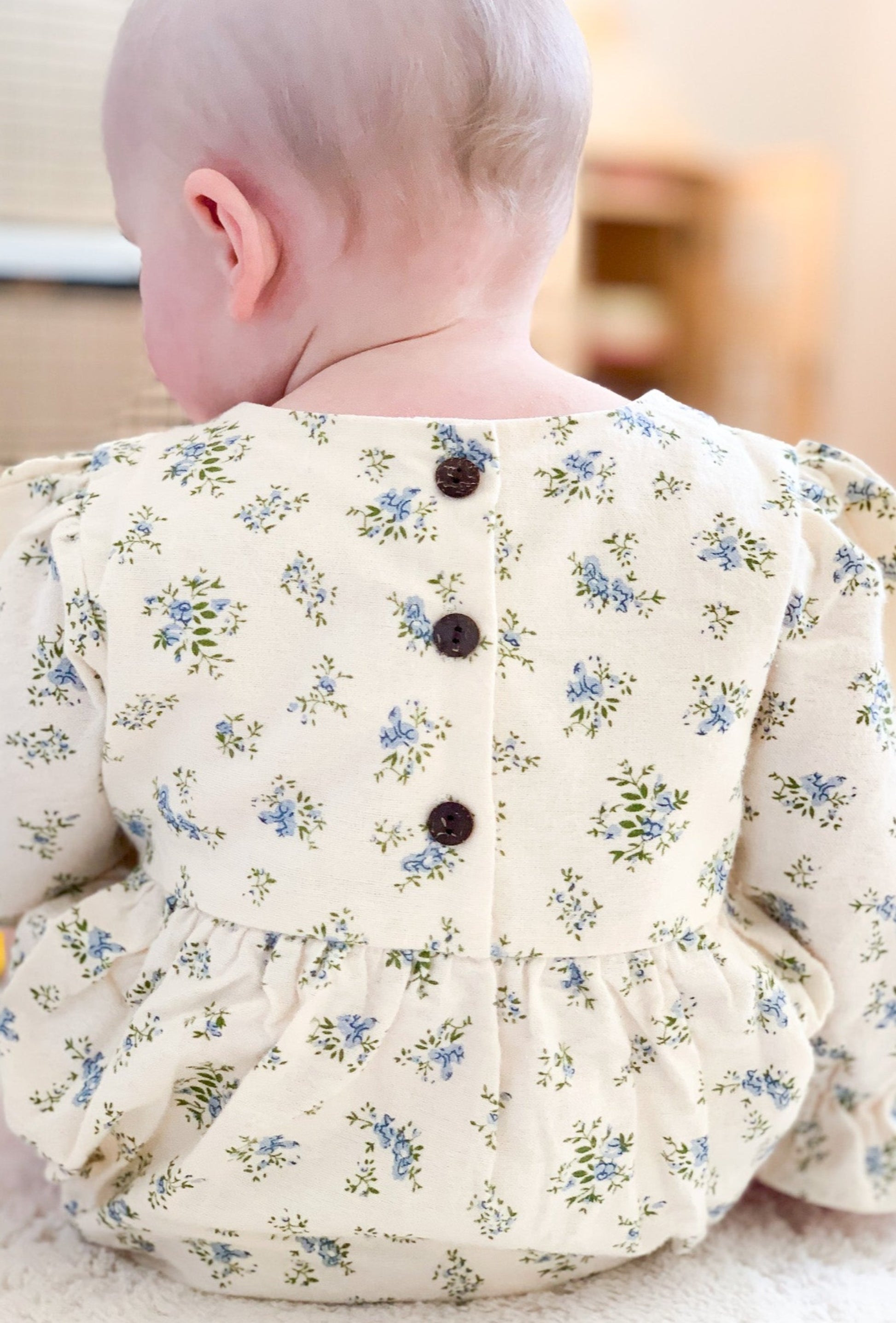 JESSICA BRUSHED COTTON FLORAL ROMPER - Vintage Blossom