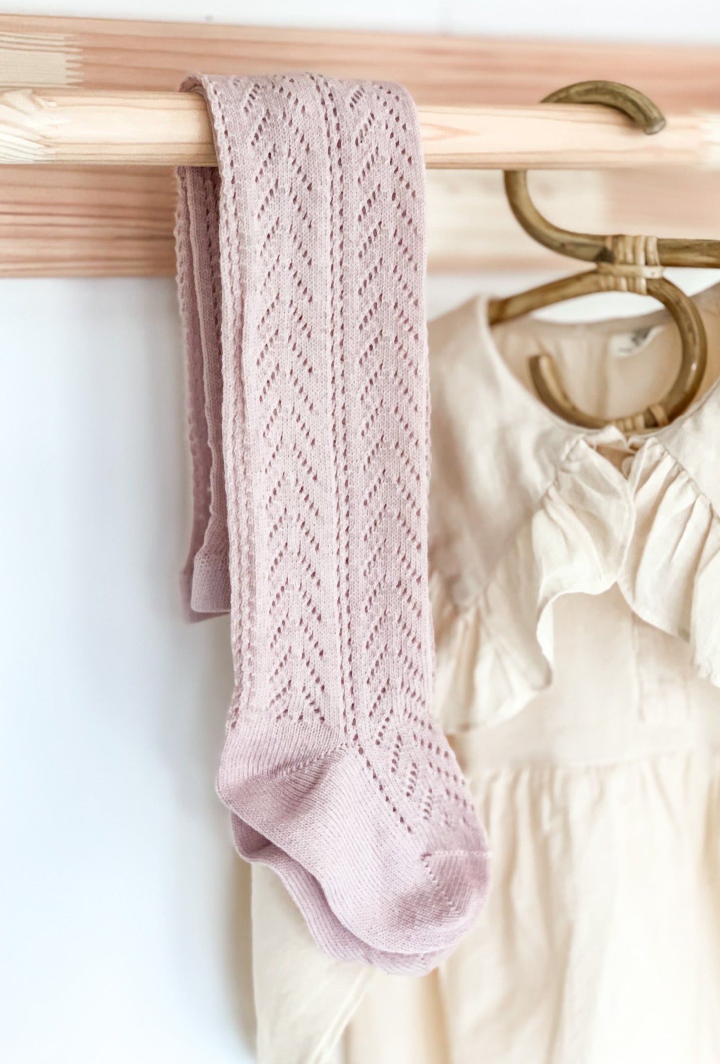 OPENWORK TIGHTS IN ROSE - Vintage Blossom