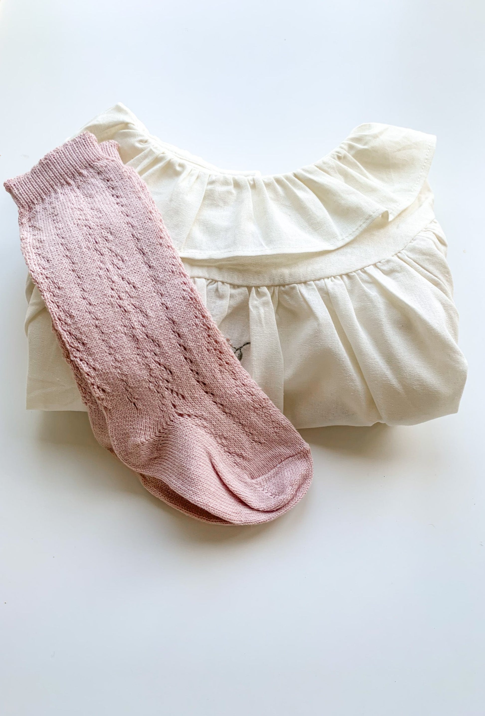 OPENWORK KNEE HIGH SOCK IN ROSE - Vintage Blossom