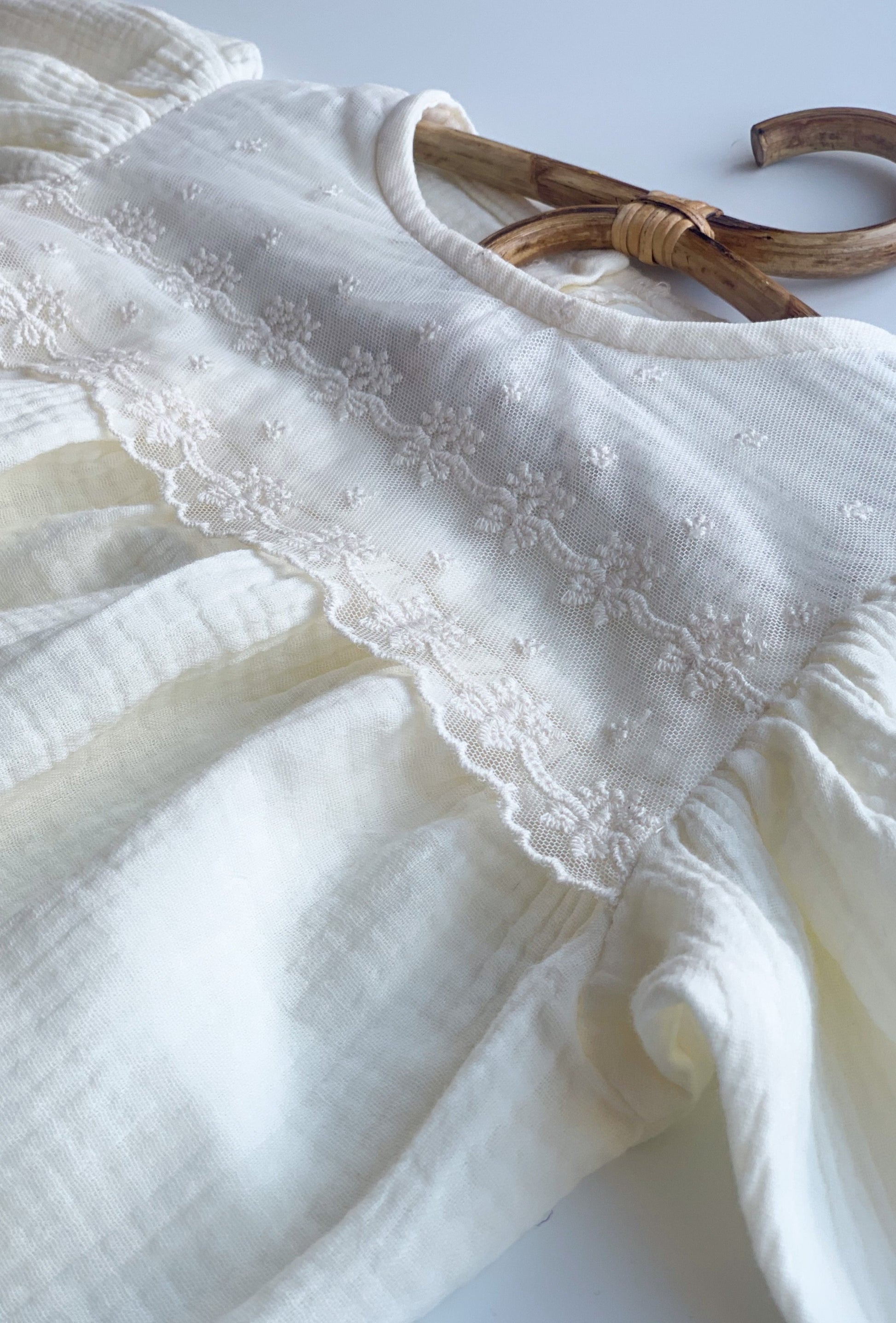 DELIA LACE DETAIL NEUTRAL ROMPER - Vintage Blossom