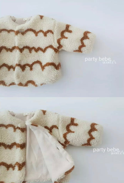BESSIE WAVE TEDDY JACKET - Vintage Blossom