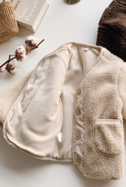 PEARL TEDDY JACKET IN CREAM - Vintage Blossom