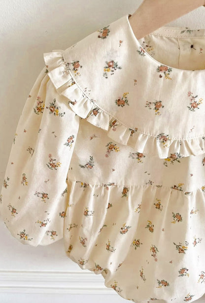 DOROTHY OVERSIZED FRILL COLLAR ROMPER - Vintage Blossom