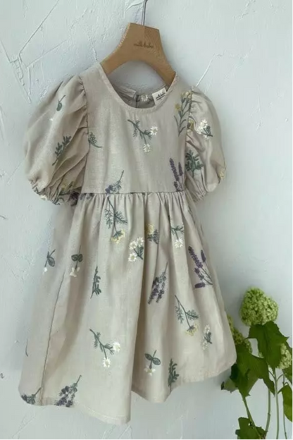 PRE-ORDER Provance Embroidered One-piece Dress - Vintage Blossom
