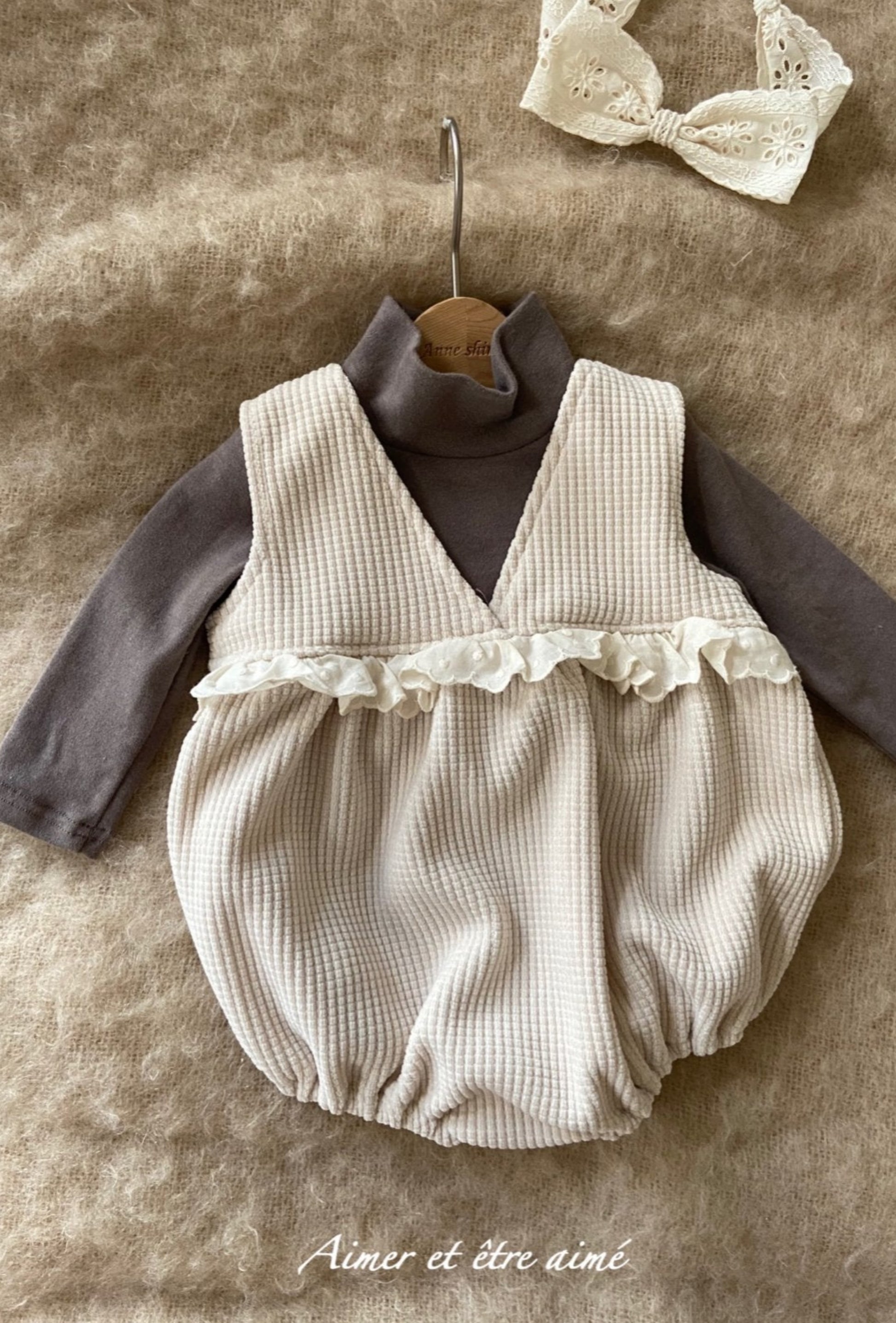 WENDY VEST FRILL ROMPER - Vintage Blossom